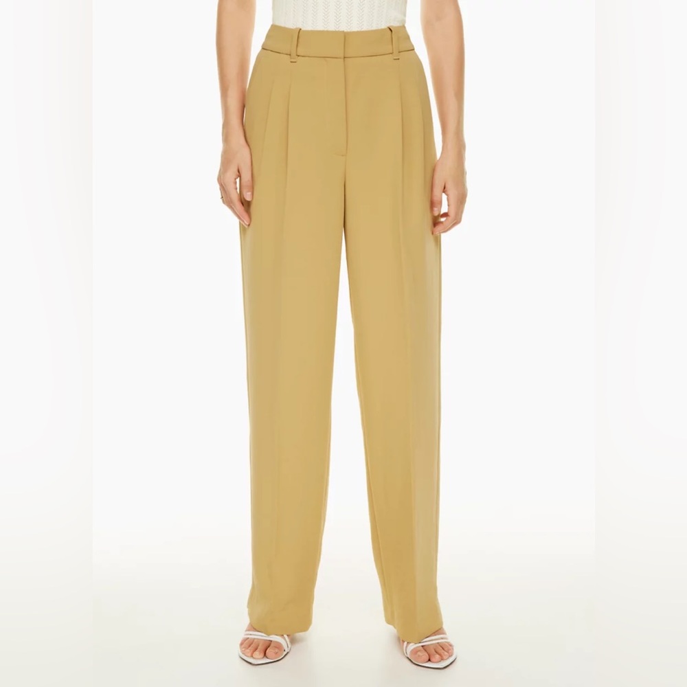 Aritzia Wilfred the effortless pant trousers 12 sandy beige
